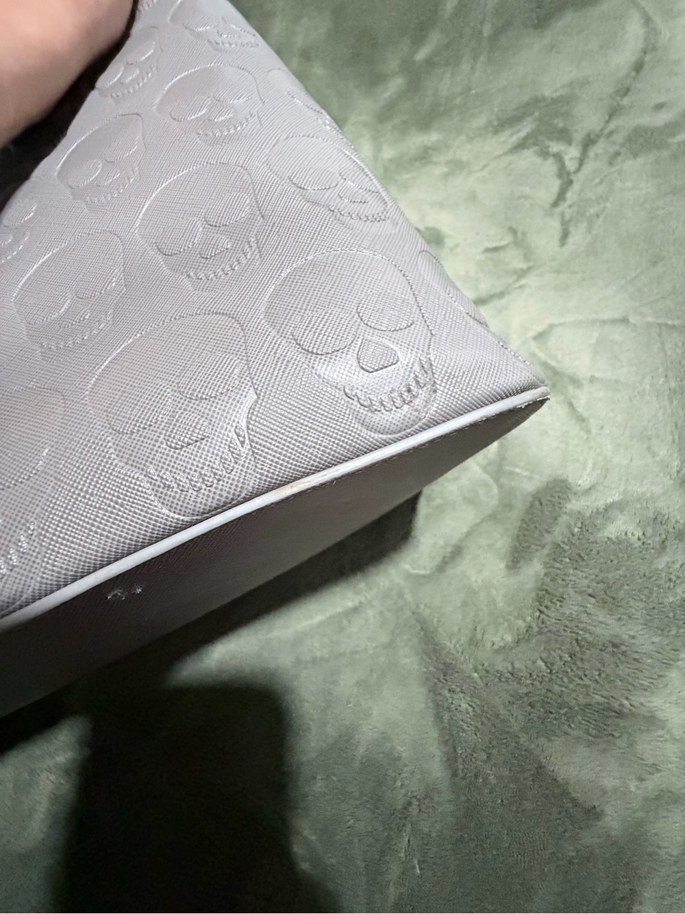 Betsey Johnson Gray Skull-Embossed Laptop Tote - Picture 8 of 9